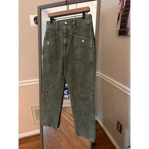 BDG Urban Outfitters  Jeans Size 28 Green High Rise Tapered 100% Cotton Utility